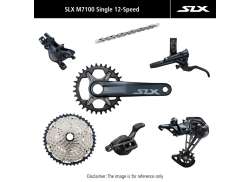 Shimano SLX M7100 34T 12V 175mm 10-51T 2P - ブラック