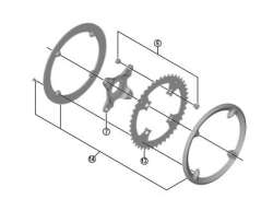 Shimano SM-CRE80 Krankdrevbeskytter 44 Tenner E-MTB