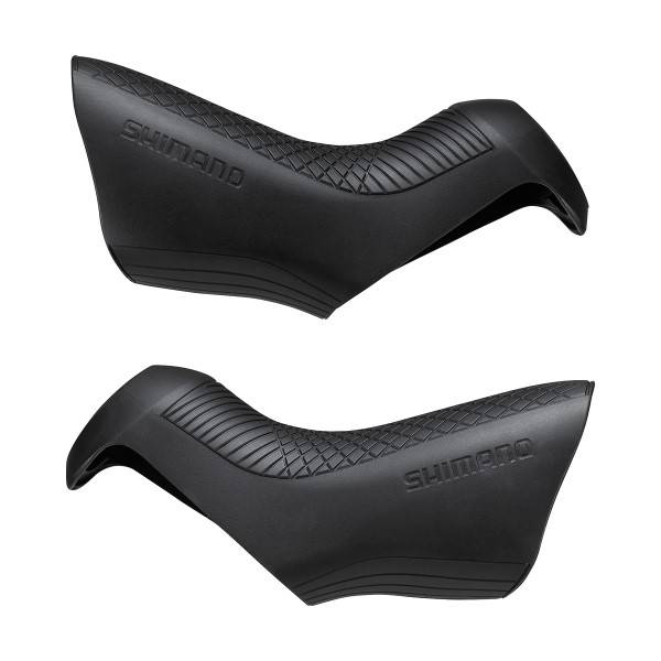 Cappucci Per Manopole Freno Bici Da Strada – Copri Leve In Silicone Antiscivolo, Morbidi Ed Ergonomici, Compatibili Con STR7000/8000 (Nero, 1 Paio)
