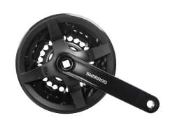 Shimano Tourney Crankstel 6/8V 42/34/24T 150mm - Zwart