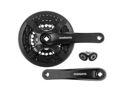 Shimano Tourney Sistem Pedalier 42/34/24T 175mm 7/8V + Protecție Foaie Pedalieră