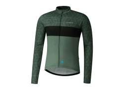 Shimano Vertex Tricou Cu M&acirc;necă Lungă Pentru Ciclism Ls Bărbați Army Green