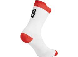 Sidi Nitiidus Calcetines De Ciclista 18cm Blanco/Rojo - 44-46