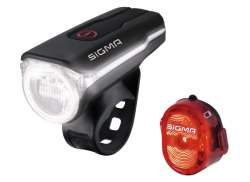 Sigma Auro 60 / Nugget II Belysningssats LED Batteri USB - Svart