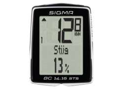 Sigma Cykeldator BC14.16 Tr&aring;dl&ouml;s - Svart/Vit
