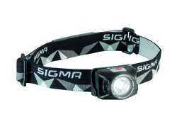 Sigma Headlight II Lanternă Cască LED Baterie - Negru/Gri