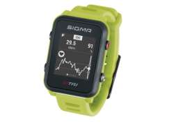 Sigma Id.Tri Sport Horloge + Sensorset - Neon Groen