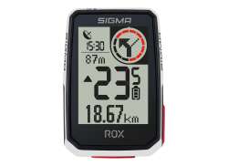Sigma Rox 2.0 GPS Navega&ccedil;&atilde;o De Ciclismo + Montagem De Guiador - Branco