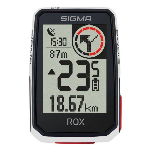 Sigma Rox 2.0 GPS Navigazione Ciclismo + Montaggio Manubrio - Bianco