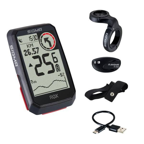 Sigma Rox 4.0 GPS Cyklonavigace HR - Černá