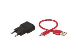 Sigma USB Lader Inkl. USB-C Hurtig Oplader Buster 1100/HL -  Sort/R