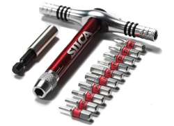 Silca T-Ratchet + TI-Torque Kit Socket Wrench Kit - Red