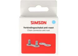 Simson アンチ-錆 接続 リンク 1/2"x1/8" - シルバー