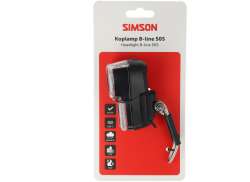 Simson Aurora B-Line 头灯 USB-C 可充电 50 勒克斯 - 黑色