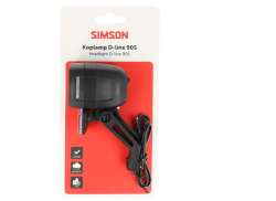 Simson Aurora D-Line Frontlys Dynamo 90 Lux 6V - Svart