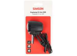 Simson Aurora D-Line Koplamp Dynamo 50 Lux 6V - Zwart