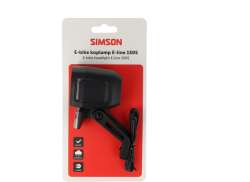 Simson Aurora E-Line Str&aring;lkastare E-Bike 150 Lux 6-48V - Svart