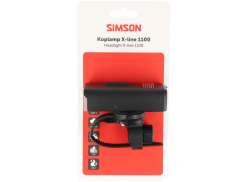 Simson Aurora X-Line 1100 头灯 USB-C 可充电 - 黑色