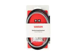 Simson Cablu De Fr&acirc;nă Set Universal Inox Incl. Hexagonal - Negru