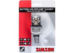 Simson Clearly Farol LED Baterias - Preto