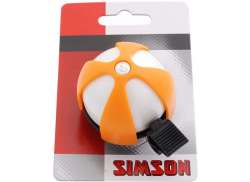 Simson Cykelringklocka Sport - Vit/Orange