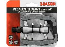 Simson Elegant Comfort Pedalen Anti Slip - Grijs/Zwart