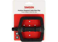 Simson Elegant E-Bike Non-Glisser P&eacute;dales - Noir