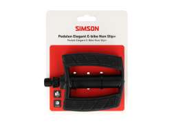 Simson Elegant E-Bike Non-Rutsch+ Pedale - Schwarz