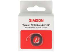 Simson Felgenband 24/28 20mm PVC - Rot