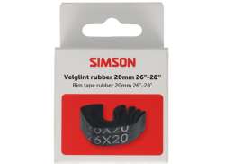 Simson Fita De Aro 26/28" 20mm Borracha - Preto