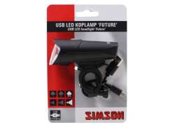 Simson Future Faro LED USB Bater&iacute;a - Negro