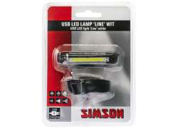 Simson 라인 헤드라이트 20 LED USB - 블랙