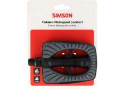 Simson Metropool Comfort 2.0 페달 - 블랙