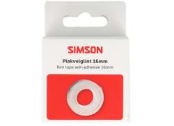 Simson Plak Velglint 16mm - Wit
