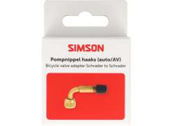 Simson Pumpnippel Schraderventil Vinklad - M&auml;ssing