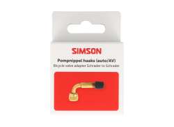 Simson Pumpun Nippa Schrader-Venttiili Kulmainen - Messinki