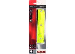 Simson Reflectie Armband Lumi  4 LED - Fluor Geel