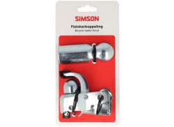 Simson Rimorchio Bicicletta Accoppiamento - Argento