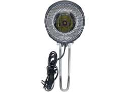 Simson Round Lampka Przednia LED Piasta Z Pradnica - Czarny