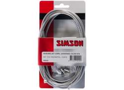 Simson Set Cabluri De Frână Universal Complet Inox Argintiu