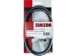 Simson Set Cabluri De Frână Universal Complet - Negru