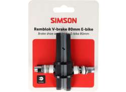 Simson V-brake Bremseklosser 80mm E-bike - Svart