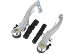 Simson V-brake Conjunto De Trav&otilde;es Frente/Traseiro - Prata/Preto