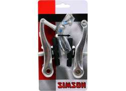 Simson V-Brake Set Voor/Achter Zilver