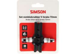 Simson V-Bremse Bremseblokke 72mm - Sort
