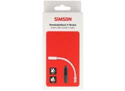 Simson V-Fr&acirc;nă Tub Ghidare 90 Grade Incl. Cauciuc - Argintiu