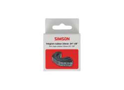 Simson Velglint 24/28 16mm Rubber - Zwart