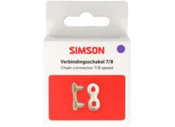 Simson Verbindingsschakel 7/8V 1/2x3/32 - Zilver