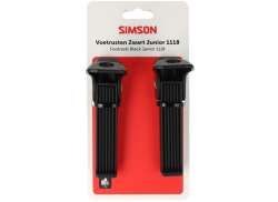 Simson Voetsteunen tbv. Achteras - Zwart