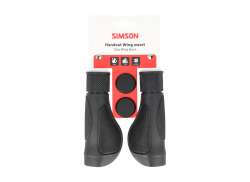 Simson Wing H&aring;ndtak Ergonomisk 130mm - Svart